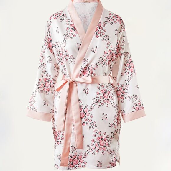MORGAN LANE Satin Allie Floral Robe L/XL - Picture 2 of 5